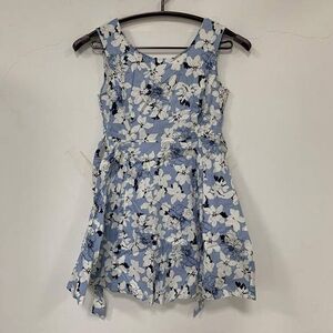 Floral Blue and White Kids Dress